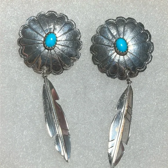 Native american earrings sterling silver - Picture 1 of 5